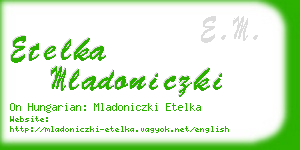 etelka mladoniczki business card